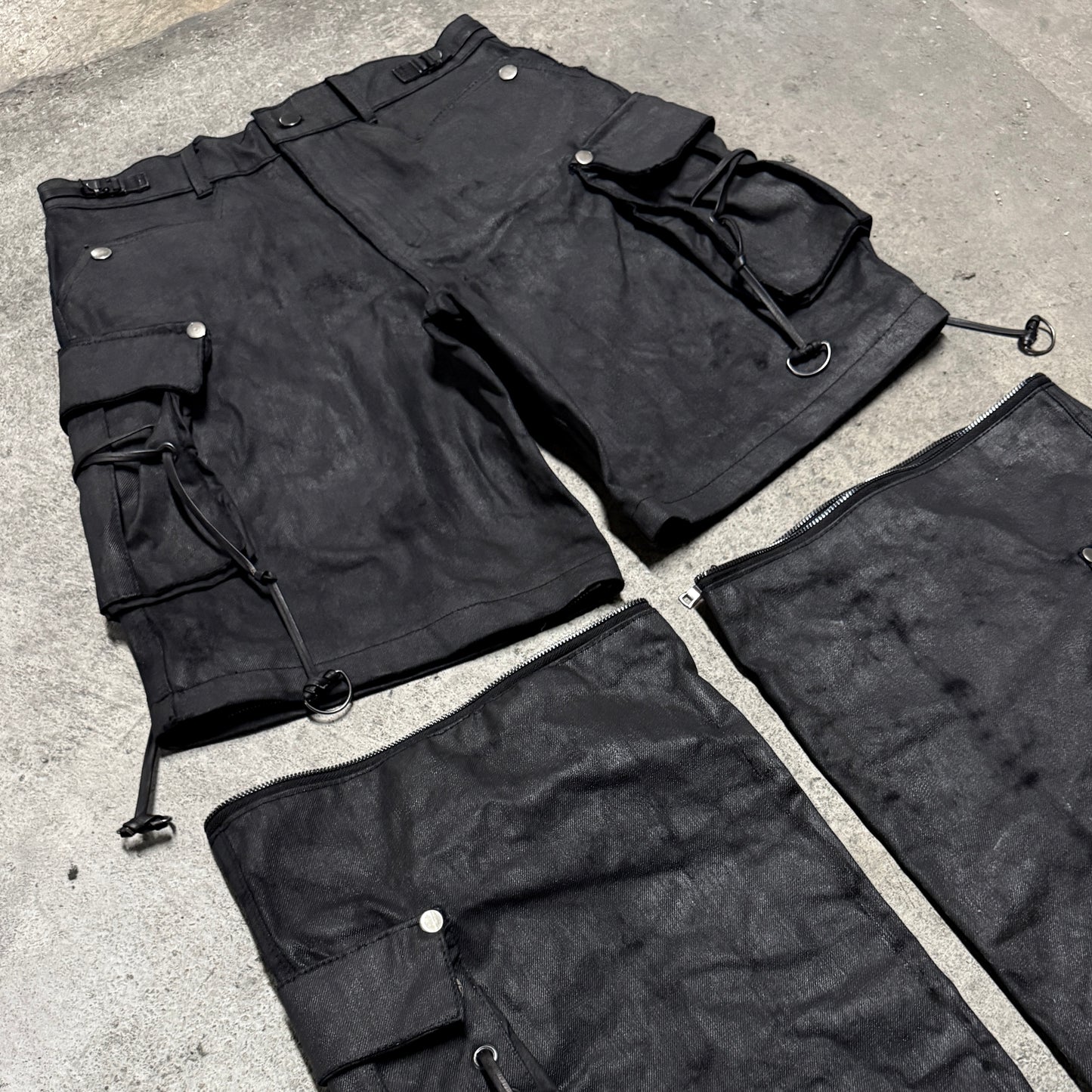 Waxed Convertible Rave Pants