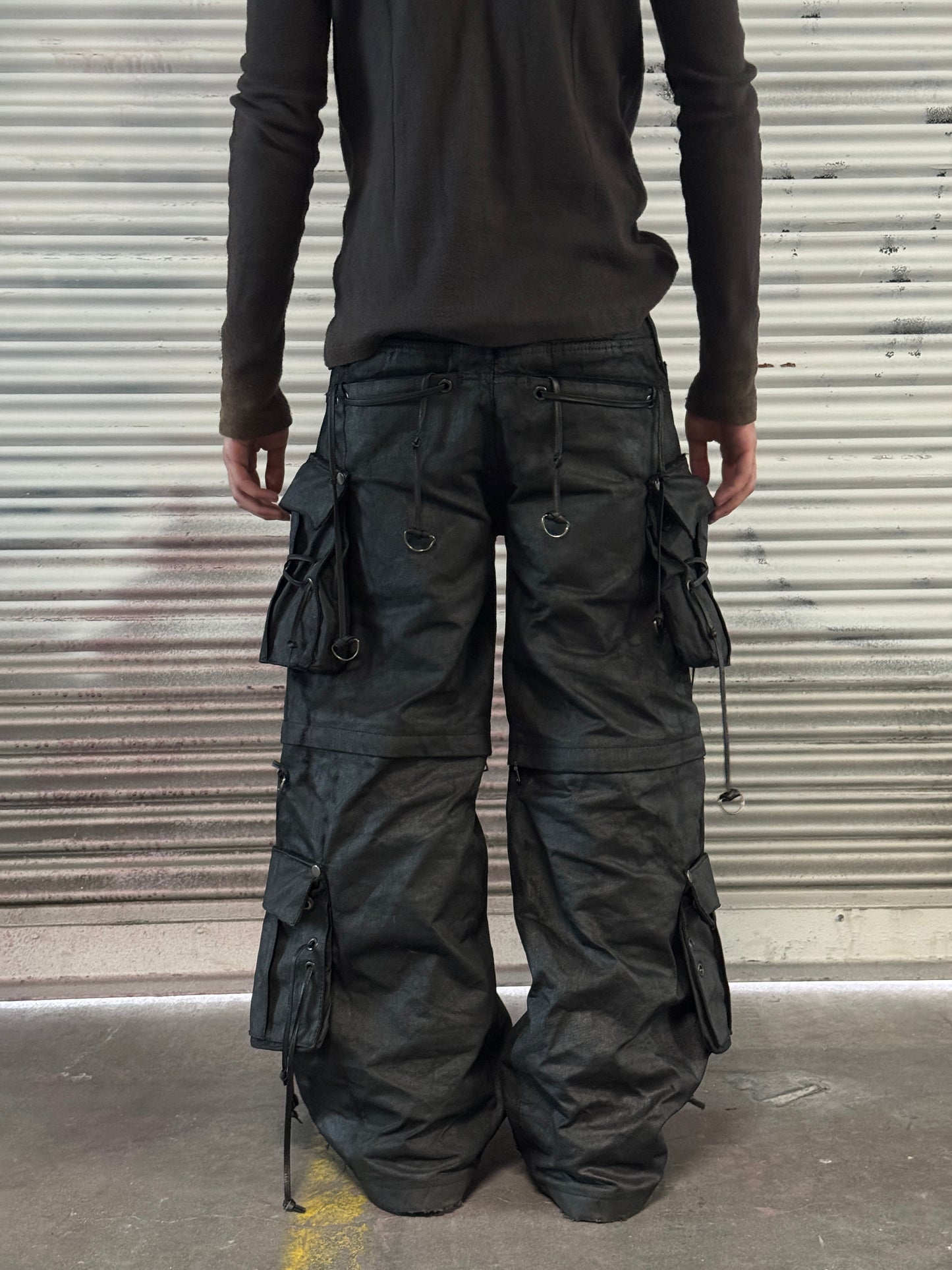 Waxed Convertible Rave Pants